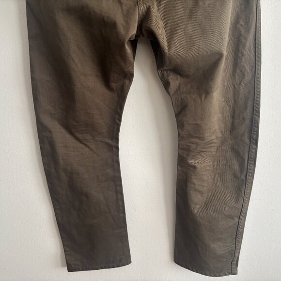$260 Wings + Horns 5 Pocket Button Fly Olive Green Chinos/ Pants - 32 x 27.5 - Picture 7 of 10